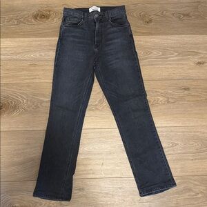 Reformation Women's High Rise Black Jeans